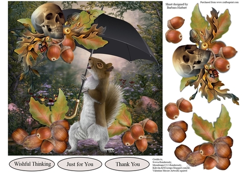 Wishing For Bigger Nuts Topper with Decoupage