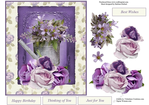 Garden Flowers Topper with Decoupage Layers