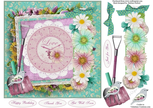 Gardening Time Topper with Decopage