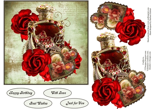 Old Vintage Love Topper with Decoupage