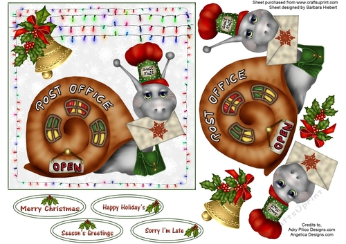 Snail Mail its Slow Topper with Decoupage