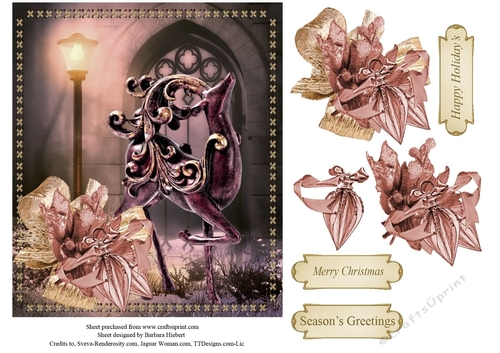 Holiday Classic Topper with Decoupage