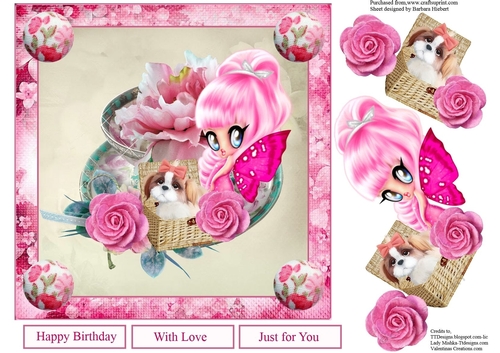 Teacup Fairy Topper with Decoupage