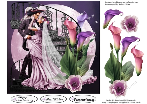 Romance and the Garden Lillys Topper with Decoupage
