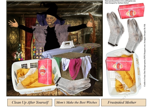 Witchy Mother Topper with Decoupag
