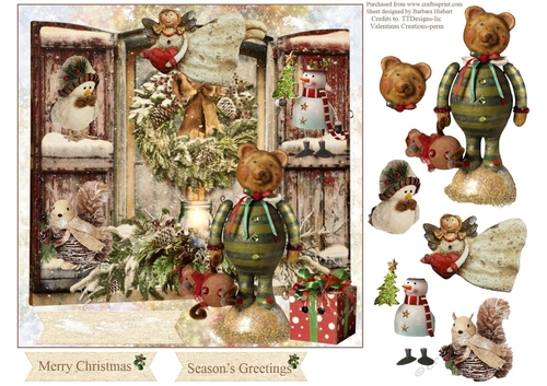 An Oldie Christmas Topper with Decoupage