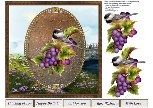 Wine Country  Topper with Decoupage