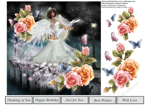 Glowing Angel Topper with Decoupage