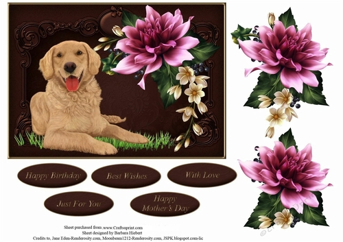 Goldie Portrait Topper with Decoupage