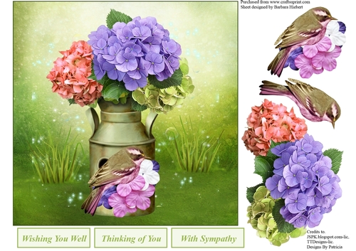Garden Birds and Flowers