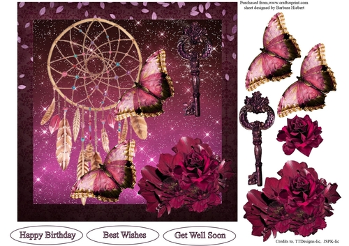 Key To Dream Topper with Decoupage