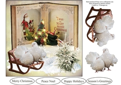 Christmas Book Topper with Decoupage