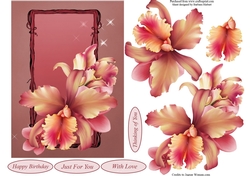 Orchids Topper 2 with Decoupage