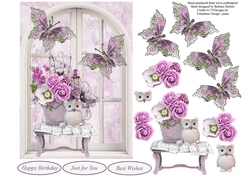 Putside My Window Topper with Decoupage
