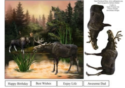 Moose Lake Topper with Decoupage