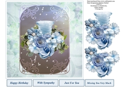 Candle Blues Topper with Decoupage