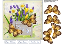 Quick and Easy Spring Planter With Butterflies Topper