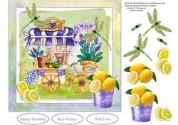 Lemonade Cart Topper with Decoupage