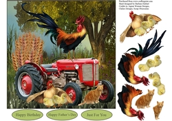 Morning on the Farm Topper with Decoupage
