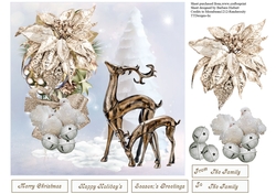 White Winter Topper with Decoupage