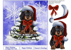 Lets Go Sleighing Topper With Decoupage