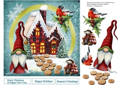 Welcome Friends Holiday Topper with Decoupage