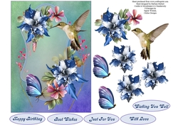 Spring Hummer Topper with Decoupage