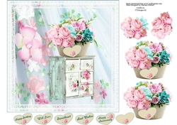 Rose Chest Topper with Decoupage