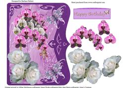 Orchids and White Roses