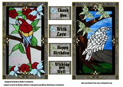 Stained Glass Birds 2