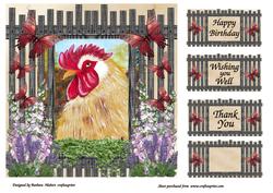 Picket Fence Rooster