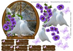 White Doves in Window
