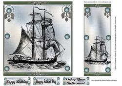 Embossed Ship Card Topper and Book Mark