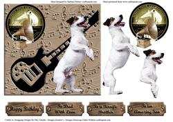 Dance to the Music Doggie with Decoupage