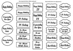 Plain Black and White Sentiment Tags & Embossed Letterse