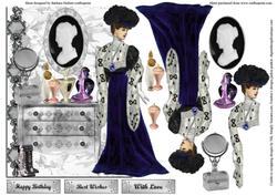 All Dressed and Ready for Shopping with Decoupage