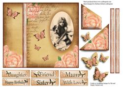 Photo Book Cover Card Topper with Pyramid Layer Decoupage