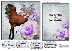 Nikita Purple Rose Card Top & Insert