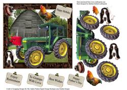 Farm Family Card Topper and Decoupage