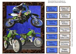 High Flying Motor Cross Quick Card Topper