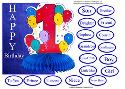 Happy Birthday Over the Edge # 1 Blue