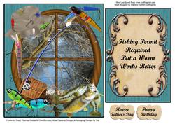 Fishing Permit Quick & Easy Card Topper & Insert
