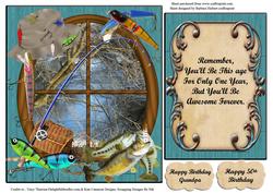 Remember Fishing Quick & Easy Card Topper & Insert