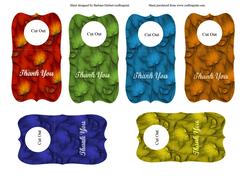 Wine Bottle Gift Thank You Tags Leaf Design