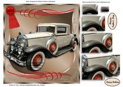 Classic Car Brown with Red Trim & Pyramid Layers
