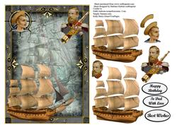 The Ships Captain & Crew Mate Card Topper & Decoupage