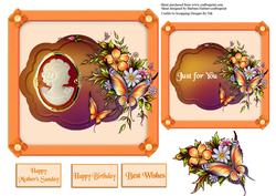 Cameo Quick Topper & Insert 7 Flower Decoupage