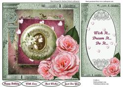 Pretty Girl Quick Card Topper & Insert
