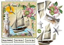 Summer Sailing Card Topper & Decoupage