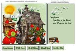 Strawberry Mice Quick Card Topper & Insert